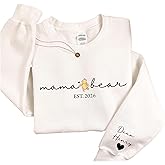 Custom Mama Bear Sweatshirt with Kid Names on Sleeve Personalized Mama Sweatshirt Est 2026 for Mom Mode Sweater for Mom