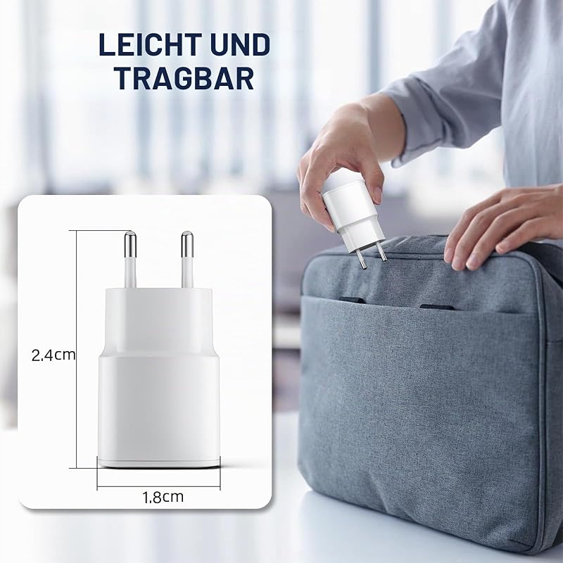 Schnellladegerät für iPhone 14 13 12 11 [Pro/Plus/Pro Max] - 25 W USB-C-Ladegerät und Lightning-Kabel von 1 m — Foto 6 von 7