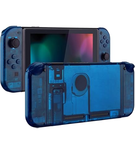 Amazon.com: eXtremeRate Clear Blue DIY Housing Shell for Nintendo