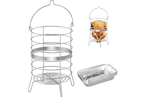 BMMXBI Big Easy Basket and 10-Pack Grease Tray Liners Accessories Kit for Char-Broil The Big Easy TRU-Infrared Grill #14101550, 3-in-1 Propane Gas Smoker Roaster Turkey Fryer Parts Kit