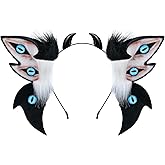 ZFKJERS Realistic Furry Animal Ears Headband Fantasy Creature Ears Adult Cosplay Accessory for Halloween