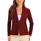 Allegra K Sweater Cardigan for Women's Long Sleeve Button Open Front Knit Cardigans with Pockets