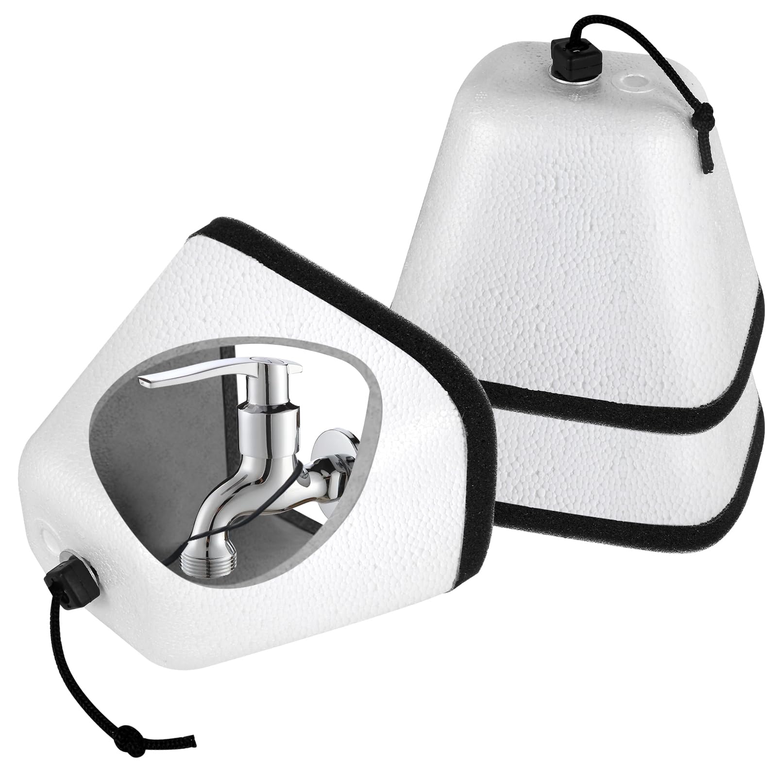 Photo 1 of TOPDURE Outdoor Faucet Cover, 2 Pack - Foam Insulated to Prevent Winter Freeze-Ups, Reusable