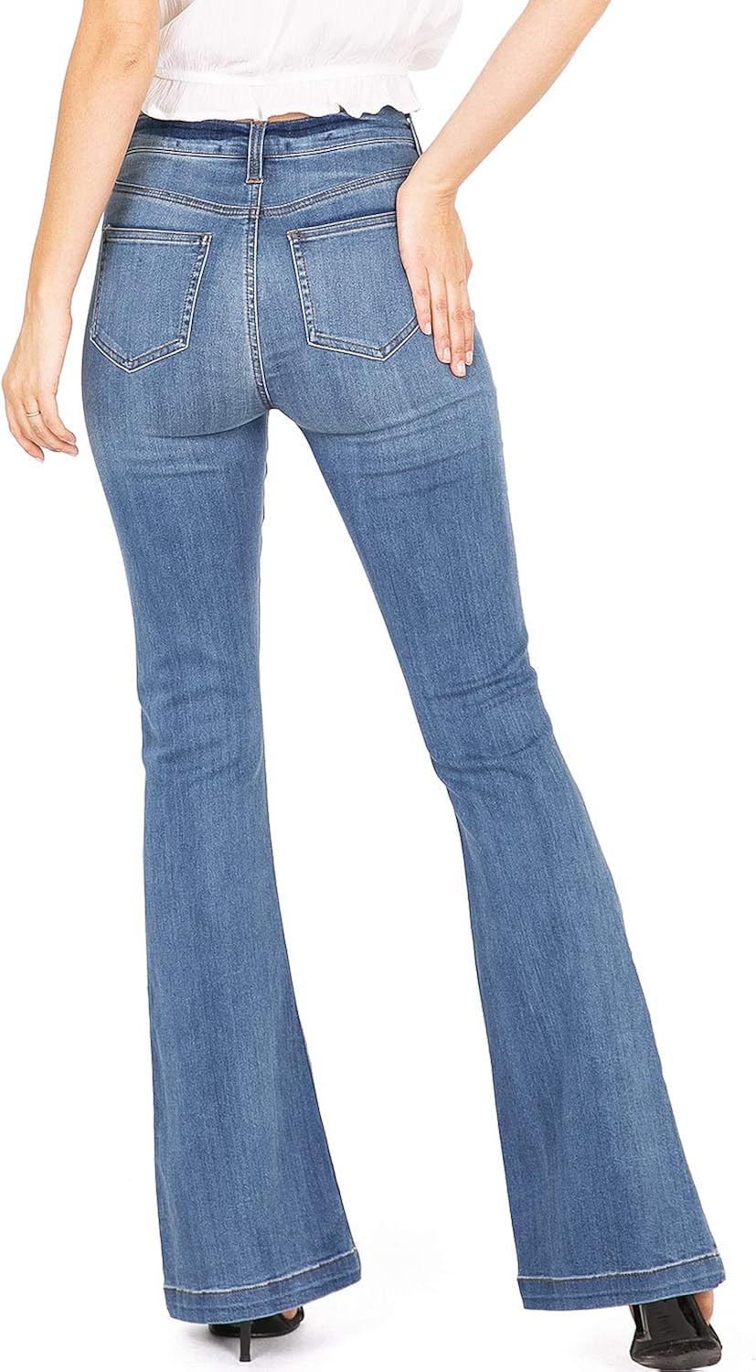 celebrities in bell bottom jeans