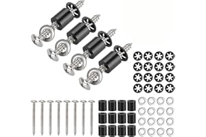 HanTof 43 Set (172Pcs) Pegboard Mounting spacers and screws Kit, Peg Boards Installation Hardware Accessories. Include Sturdy Screws, Spacers,Washers and Lock Clips for 1/8 Inch and 1/4 Inch Pegboard