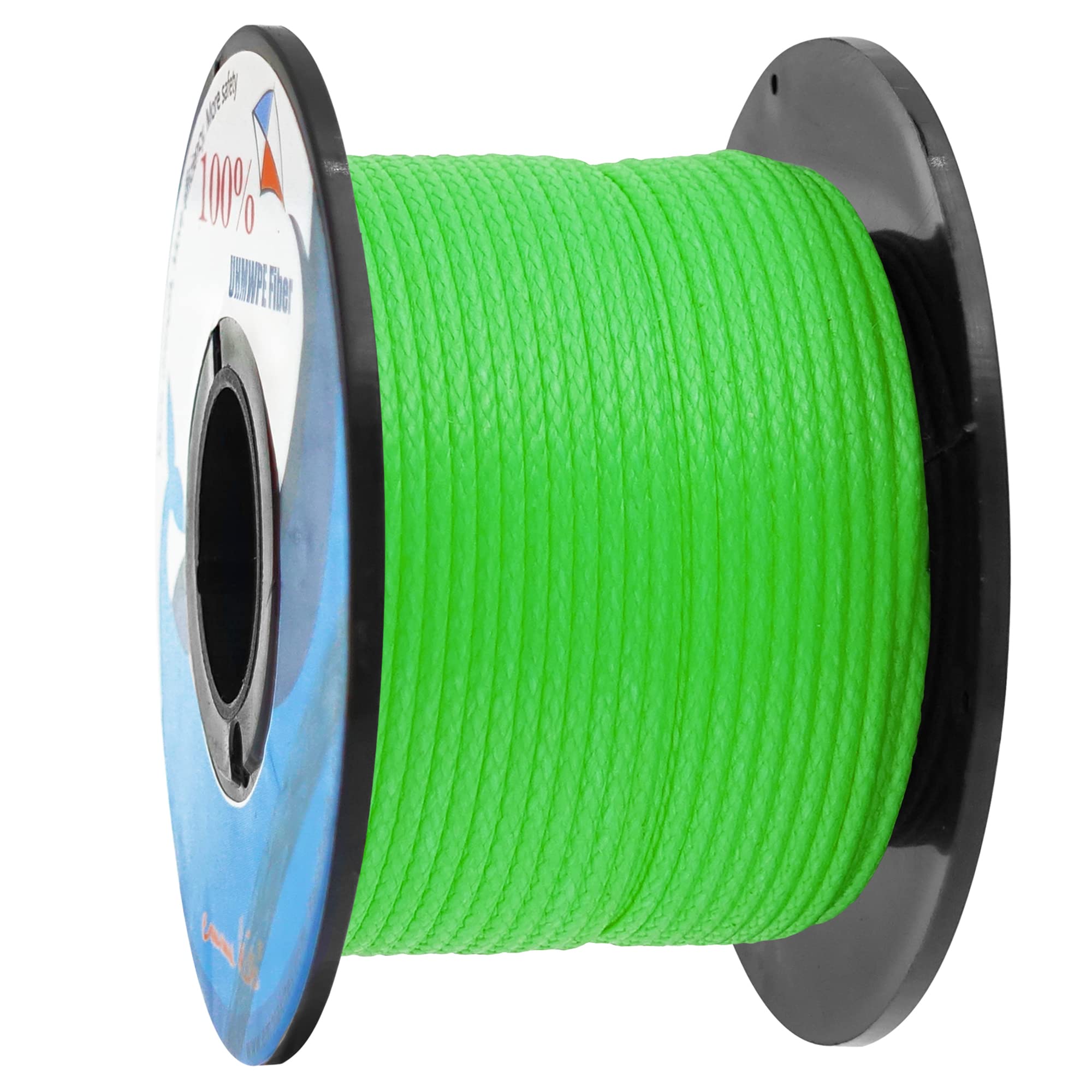 emma kites 100% UHMWPE Braided Cord 100Ft High Strength Low Stretch Utility Cord Guy Ropes 2.0mm for Tent Guyline Tarp Hammock Ridgeline 1000Lb, Green
