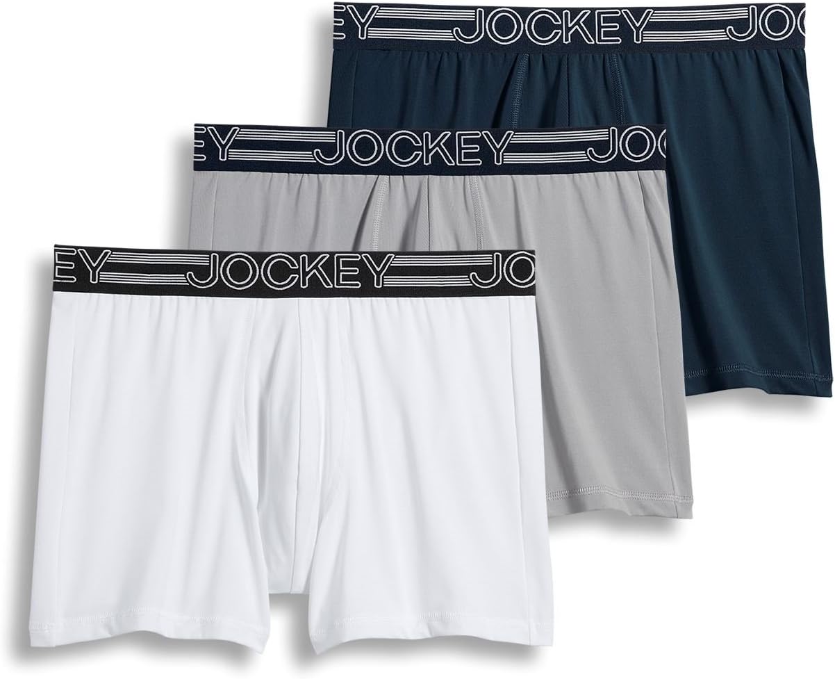 Men's Underwear Active Microfiber Boxer Brief - 3 Pack