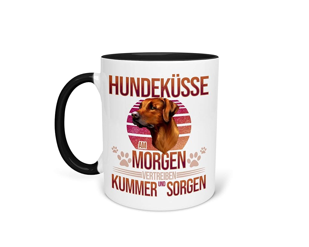 Tasse Kaffeetasse mit Rhodesian Ridgeback Hund Lustiger Spruch