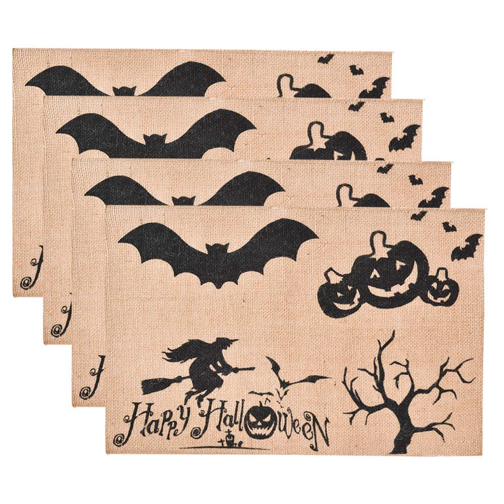 Awtlife Parties Dinner Tablemats Resistant Heat Halloween For Perfect House Haunted Placemat Burlap Jute 4pcs Place Mats Promotions Www Robles Edu Gt