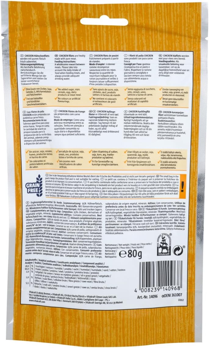 Vitakraft Meat Snack Chicken 80g, 80 g (Pack of 1) - Image 3