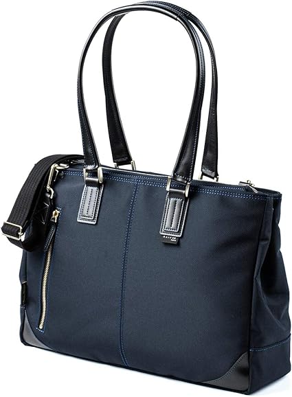 Amazon Co Jp イーサプライ 日本製トートビジネスバッグ 豊岡縫製 国産素材鎧布使用 2way 高強度ナイロン使用 ネイビー Ez2 Bag158nv パソコン 周辺機器