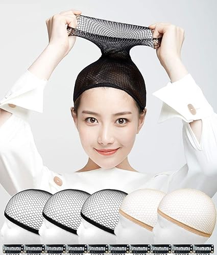 Amazon ウィッグネット コスプレ 筒型 黒 肌色 5個セット Yesmart ウィッグキャップ メッシュ メンズ 男女兼用 ヘブラック ベージュ ヘアネット 痛くない 髪束ね ネット Yes117 コスプレ 仮装 通販