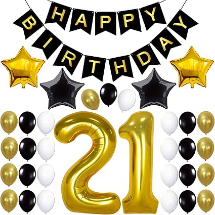 Amazon Com 21st Birthday Decorations Party Supplies 21st