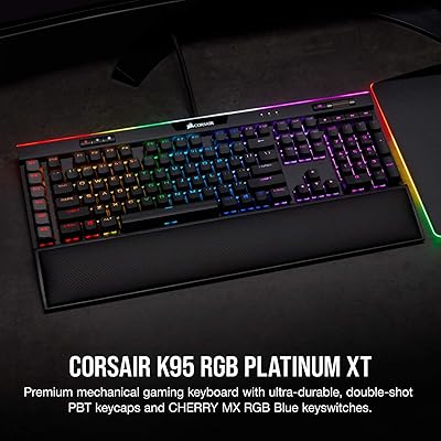 Buy Corsair K95 Rgb Platinum Xt Mechanical Gaming Keyboard Backlit Rgb Led Cherry Mx Rgb Blue Black Online In Lebanon B0grq8xm