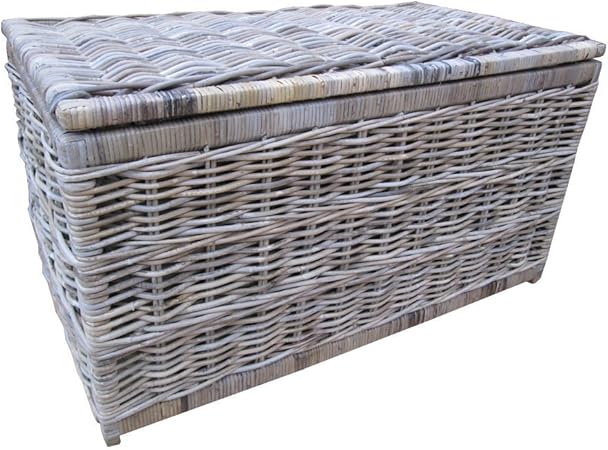 large wicker toy chest