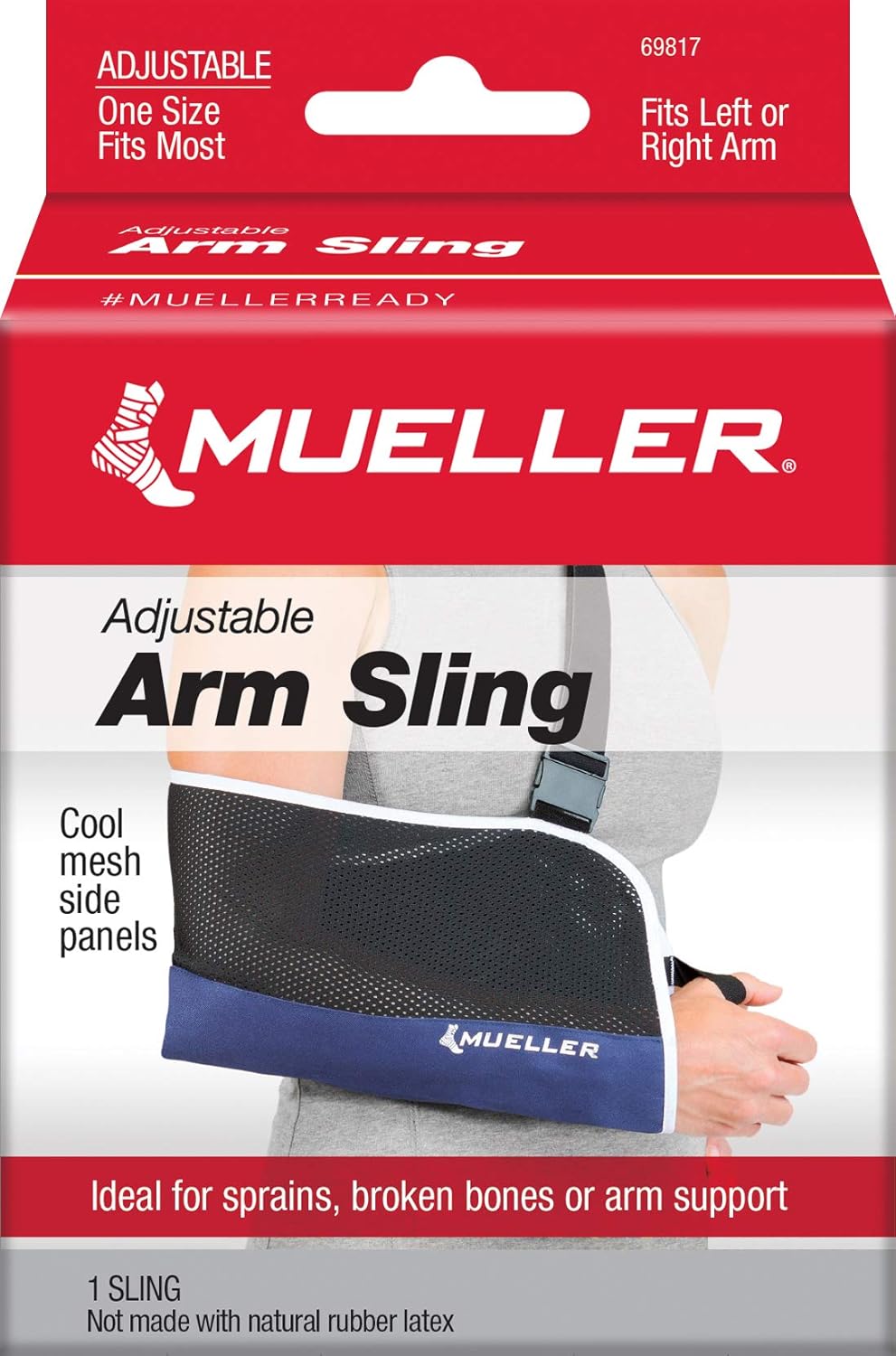 Mueller New & Improved Arm Sling, Blue, One Size Fits Most: Health & Personal Care