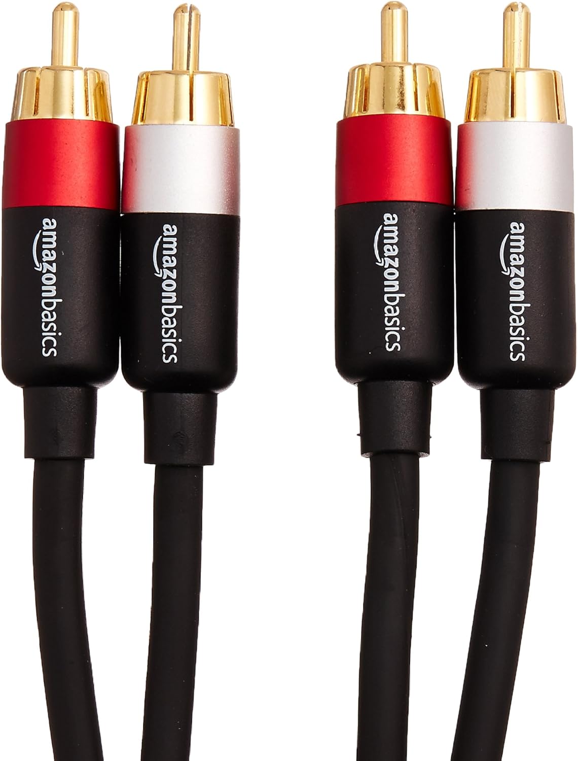 Basics 2-Male to 2-Male RCA Audio Stereo Subwoofer Cable - 4 Feet: Electronics