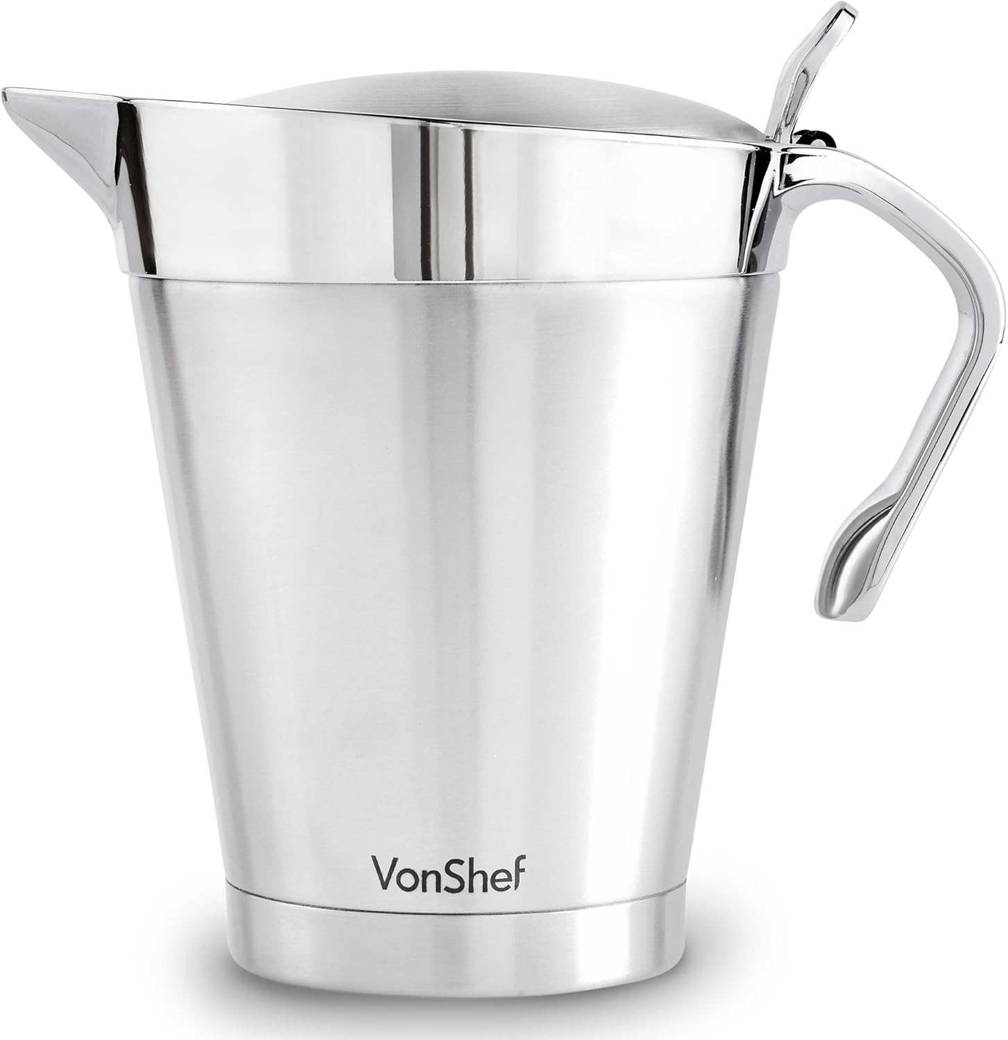 VonShef Stainless Steel 34oz Gravy Boat and Sauce Jug with