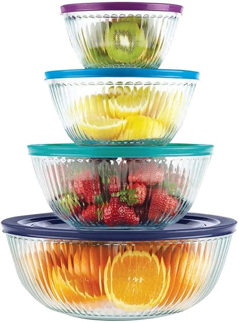 Pyrex 8-piece 100 Years Glass Mixing 