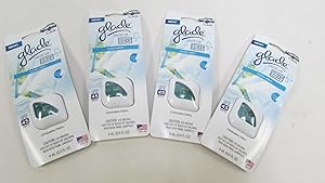 Glade Vent Oil Car AC and Home Air Freshener, Eliminate Odors, Clean Linen Scent (Pack of 4)
