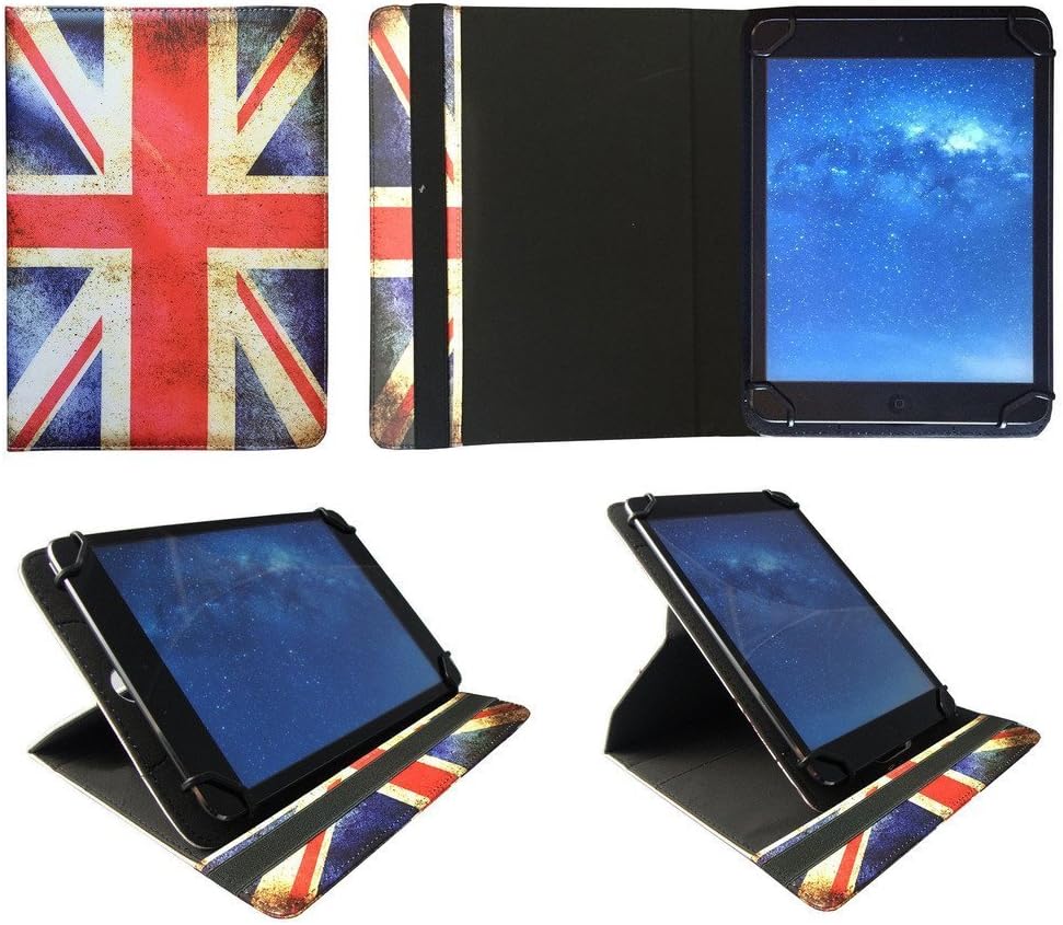 Sweet Tech Teclast T10 Tablet PC 10.1 Inch Tablet Union Jack Universal 360 Degree Rotating PU Leather Wallet Case Cover Folio (9-10 inch)