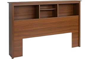 Prepac Stylish Full/Queen Headboard with 3 Compartments, Deep Bookcase Style Headboard for Full/Queen Size Beds 11" D x 65.75" W x 43" H, Cherry, CSH-6643