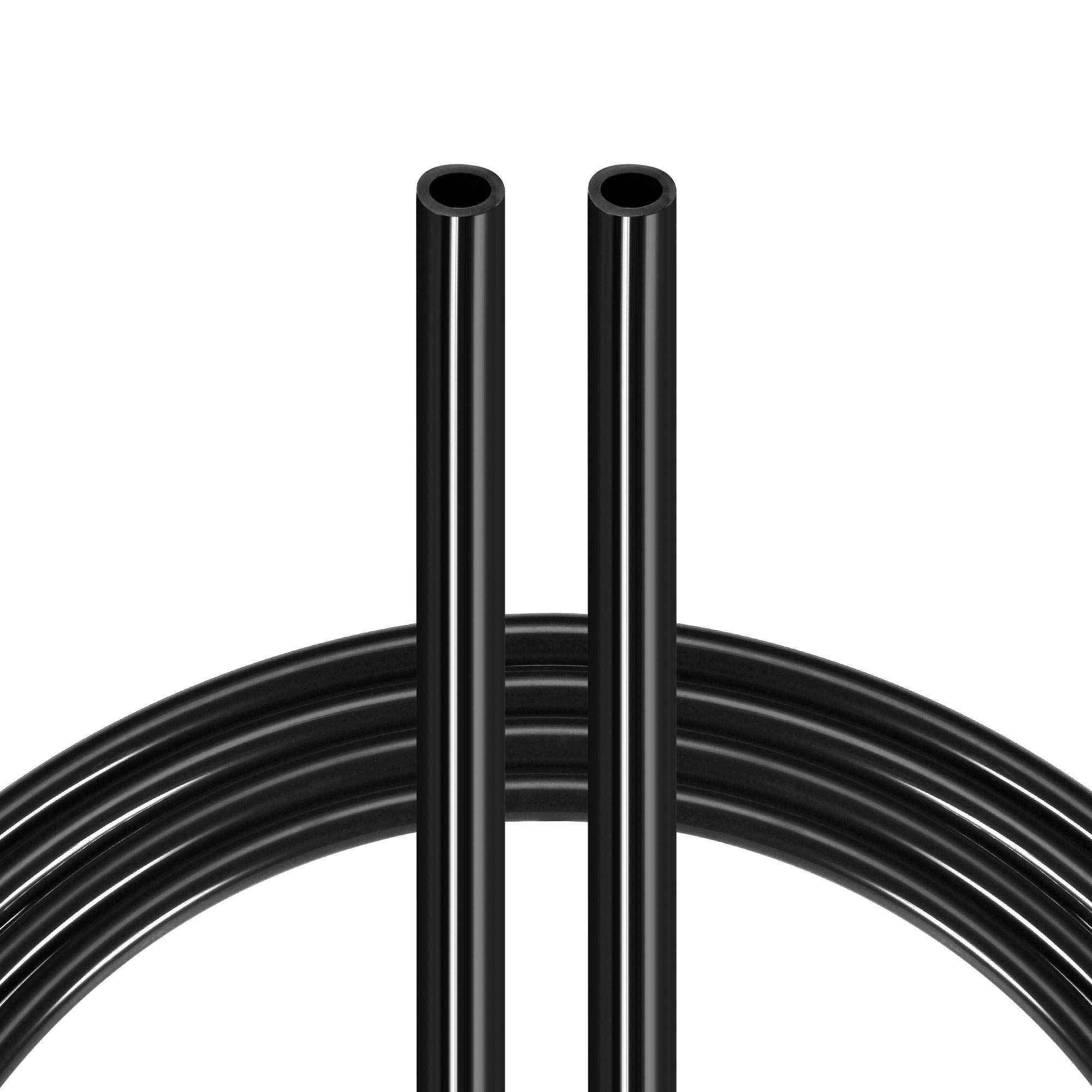 sourcing map Pneumatic Tubing, Air Compressor Tube Hose PU Air Line Hose 8mm ID x 12mm OD x 8m/26.2Ft Black