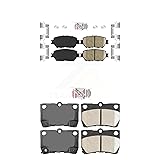 AmeriBRAKES Front Rear Ceramic Disc Brake Pads Kit