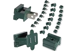 Aniai SPT-1 Vampire Plugs - Female Male and Connector Plugs 24PCS Green, Electrical Plug Replacement for Christmas Lighting Decoration