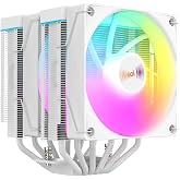 ABSOLIX IX20 ARGB Air Cooling Fan, Twin Tower CPU Cooler White | Dual Fans, Compatible with AMD AM4/AM5 and Intel 115X/1200/1700/1851