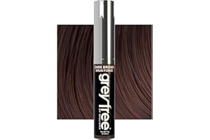 Greyfree Root Cover Up Gray Concealer. Temporary hair color mascara. Touch-Up cover gray hairlines brows & men’s beards (Dark