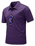 TBMPOY Men's Polo Shirts Short Sleeve Quick Dry