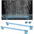 WishLotus 2 pieces Length Aquarium Air Stone Bubble Wall with Suction Cups, Fish Tank Bubbler Air Bar Tube Bubble Release Diffuser Bar for Fish Tank Air Pump (Blue)