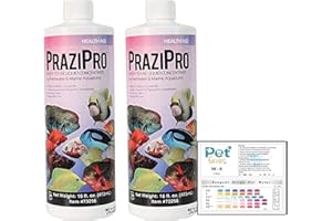 PET FAVES (2 Pack) Hikari USA AHK73256 Prazipro for Aquarium, 16-Ounce with Water Test Strips