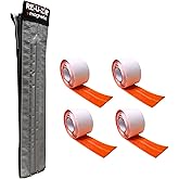 RE-U-ZIP Self-Closing Magnetic Dust Barrier Entry Strip, Hands-Free Zipper Alternative for Plastic Sheeting, Reusable, Custom Placement &amp; Works Under Negative Air, Starter KIT