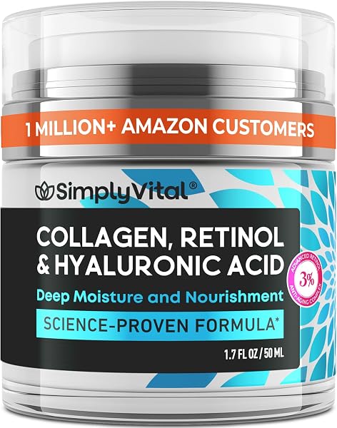 Anti-Aging Face Moisturizer with Retinol, Collagen & Hyaluronic Acid - Moisturizer Face Cream for Women & Men - Visibly Firmi