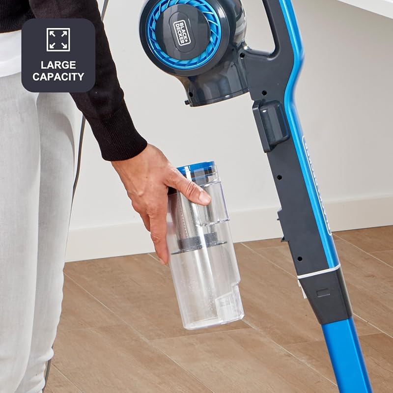 Aspirador de pó black + decker bxvms600e, 600 w, sem saco, cinza escuro