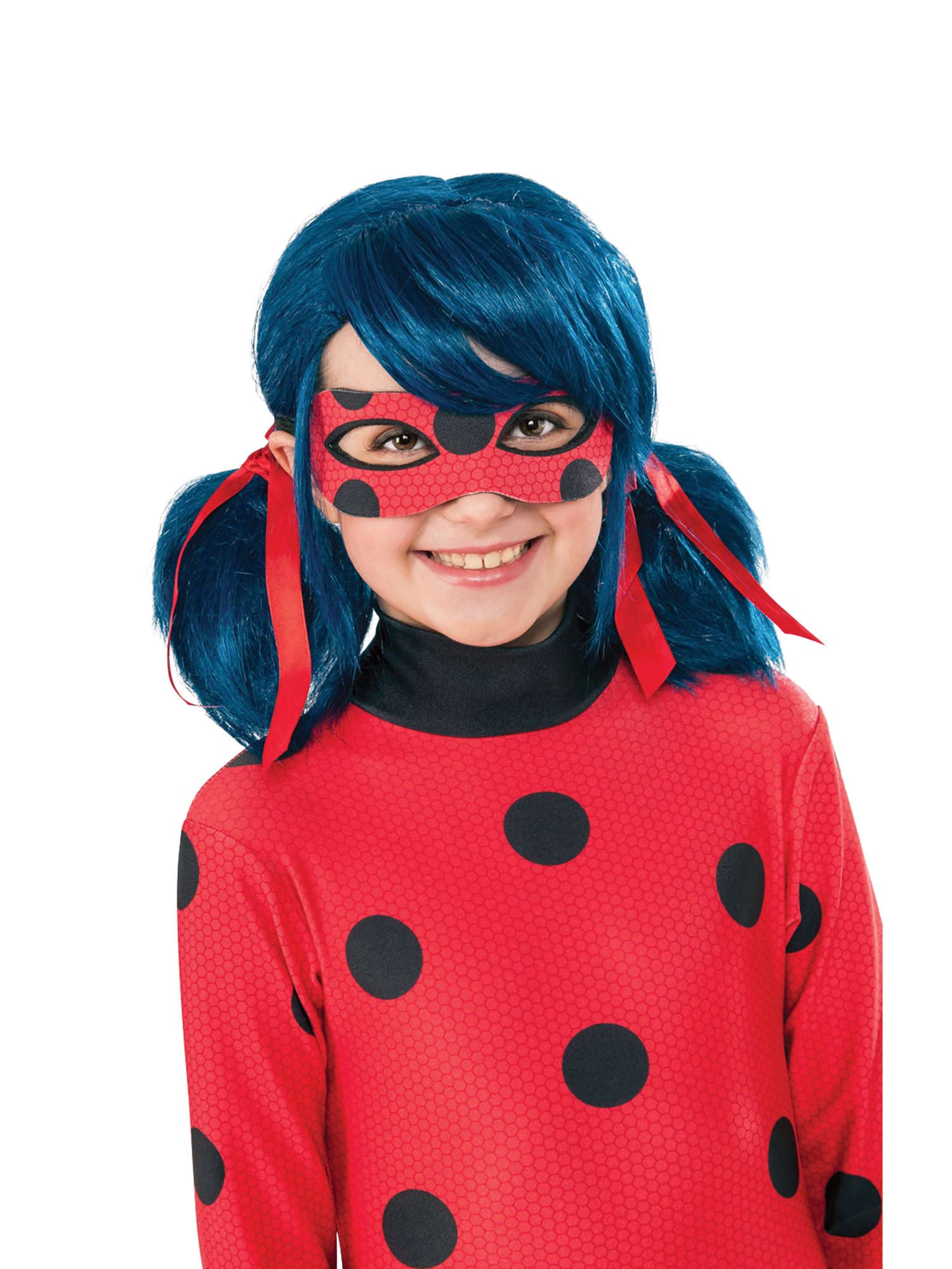 Rubies Official Miraculous Lady Bug Wig, Kids Fancy Dress Accessory Halloween