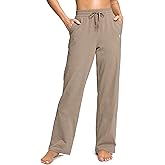 SANTINY 31"/33"/35" Women's Tall Cotton Sweatspants Yoga Lounge Casual Pants Open Bottom Sweat Pants for Women with Pockets