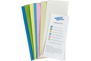 NANOLAP PSA Lapping Film, 7 Piece Pressure Sensitive Adhesive Polishing Paper, 4-1/4” x 11” Microfinishing Fine Sanding Paper