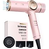 ELLA BELLA® Professional Ionic Hair Dryer with Diffuser • Negative Ion Blow Dryer • Suitable All Hair Types • Intelligent Heat Control & Rapid Drying Speeds • Lightweight Design • Low Noise Technology