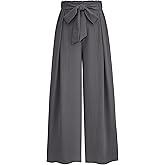 PRETTYGARDEN Women's Wide Leg Work Pants Business Casual High Waisted Loose Palazzo Trouser Summer Clothes
