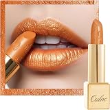 OULAC Metallic Shine Glitter Lipstick Orange Gold 4.3 g Vegan Cruelty Free