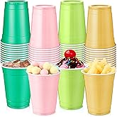 CHENGU 48 Pcs Witch Theme Party Decoration Plastic Cups, 12 oz Sage Green Pink Gold Plastic Disposable Drinking Cups for Witch Movie Birthday Wedding Party Supplies Favors
