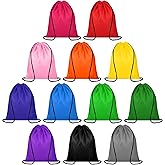 Dntorx 12 Colors Drawstring Backpacks Bulk, Drawstring Bags DIY Waterproof Nylon Cinch Bags for Sports, Gym, Travel, Swimming, Beach, Men&Women, Lightweight, Reusable