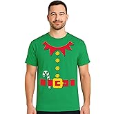 DIRTYRAGZ Holiday Costume Tshirts for Men - Santa Christmas Elf Shirts for Unisex Adults