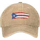 USA Puerto Rico Flag Baseball Cap Cotton Cowboy Hat Retro Washed Adjustable