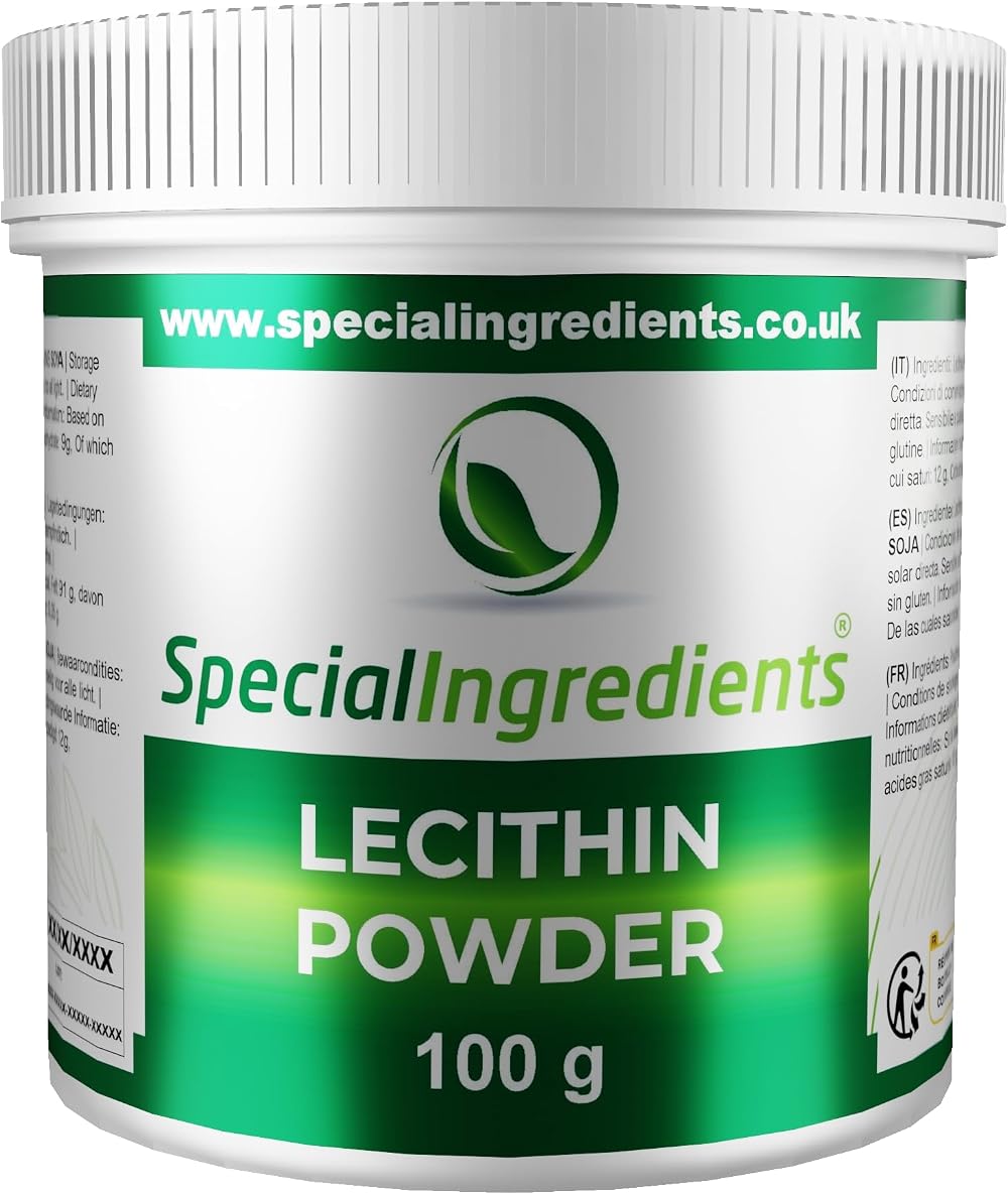 SPECIAL INGREDIENTS Lecithin Powder 100g Premium Vegan Non-GMO Gluten Free