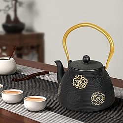 Ufine Cast Iron Teapot with Infuser for Loose Leaf