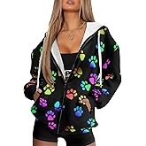 NRBEAWD Women Y2K Hoodies Zip Up Long Sleeve Shirt Tops Drop Shoulder Oversized Jacket Streetwear with Pockets